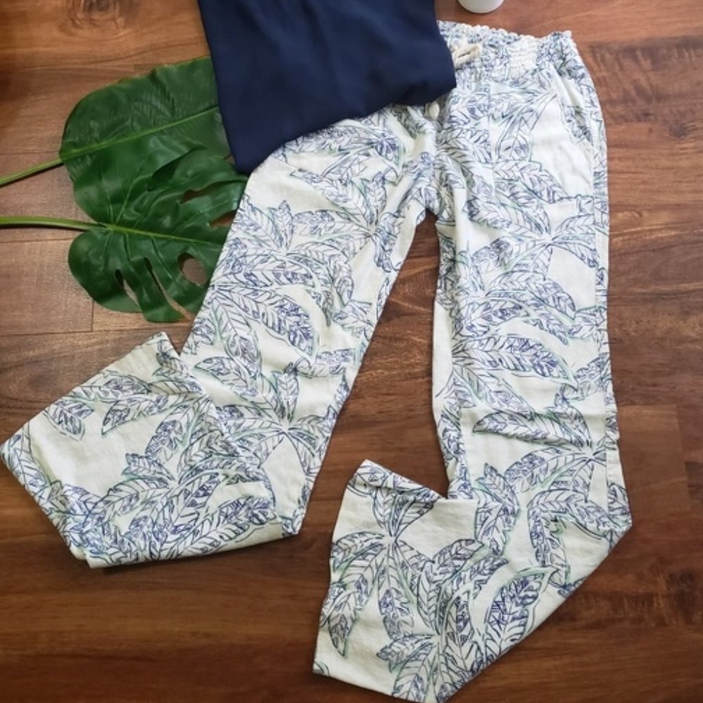 NWT- ROXY LINEN BLEND PANTS